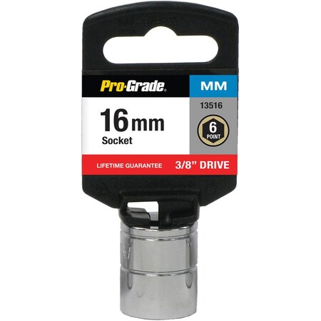 Pro-Grade Tools 3/8" Dr. 6 Pt. 16Mm Socket 13516